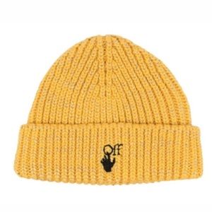 Off-White logo-embroidered beanie hat